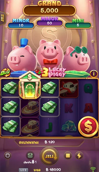 ตัวอย่างการชนะสล็อต 3 Lucky Piggy ในรูปแบบอัตโนมัติ